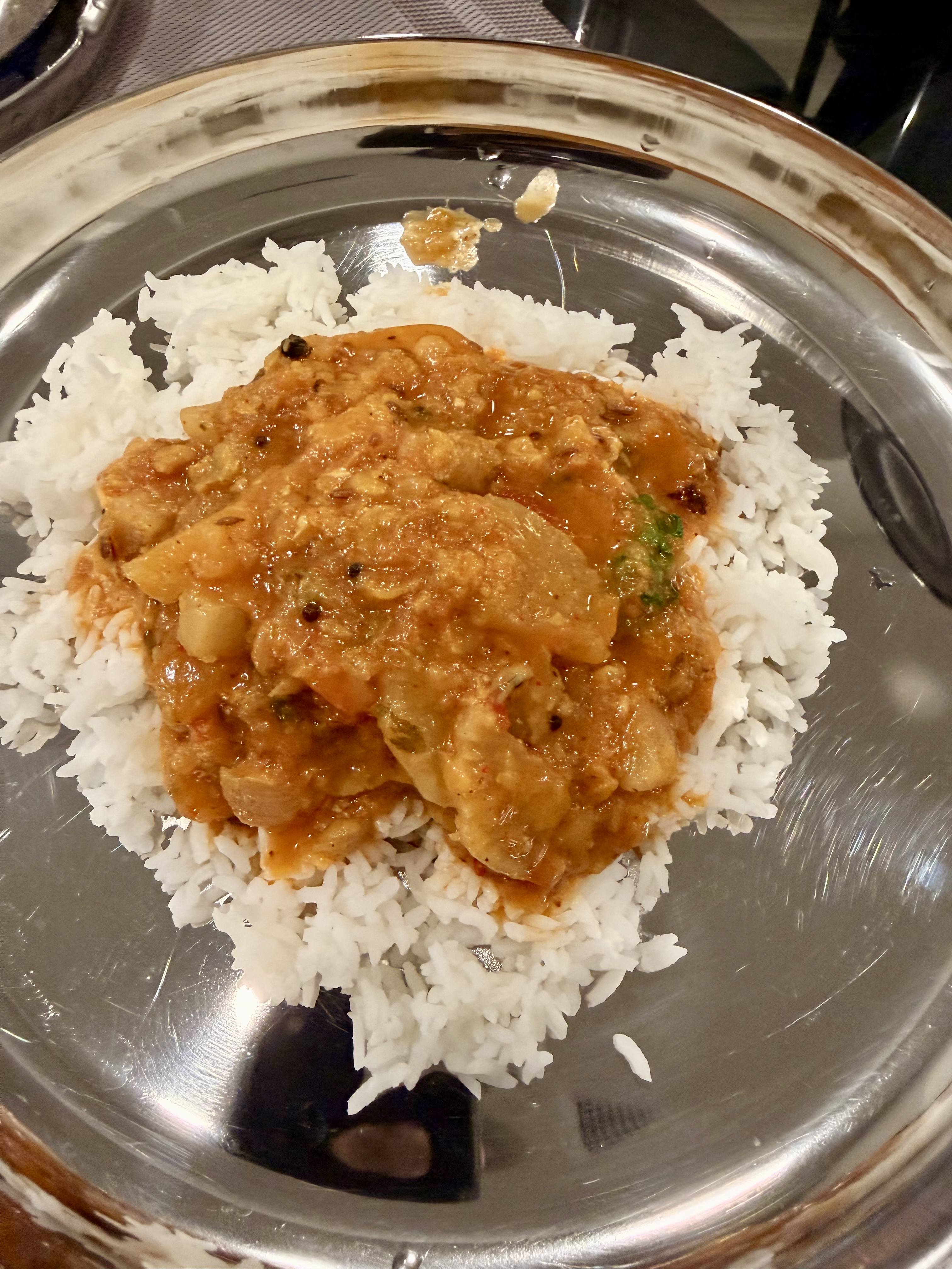 Sambar served with rice