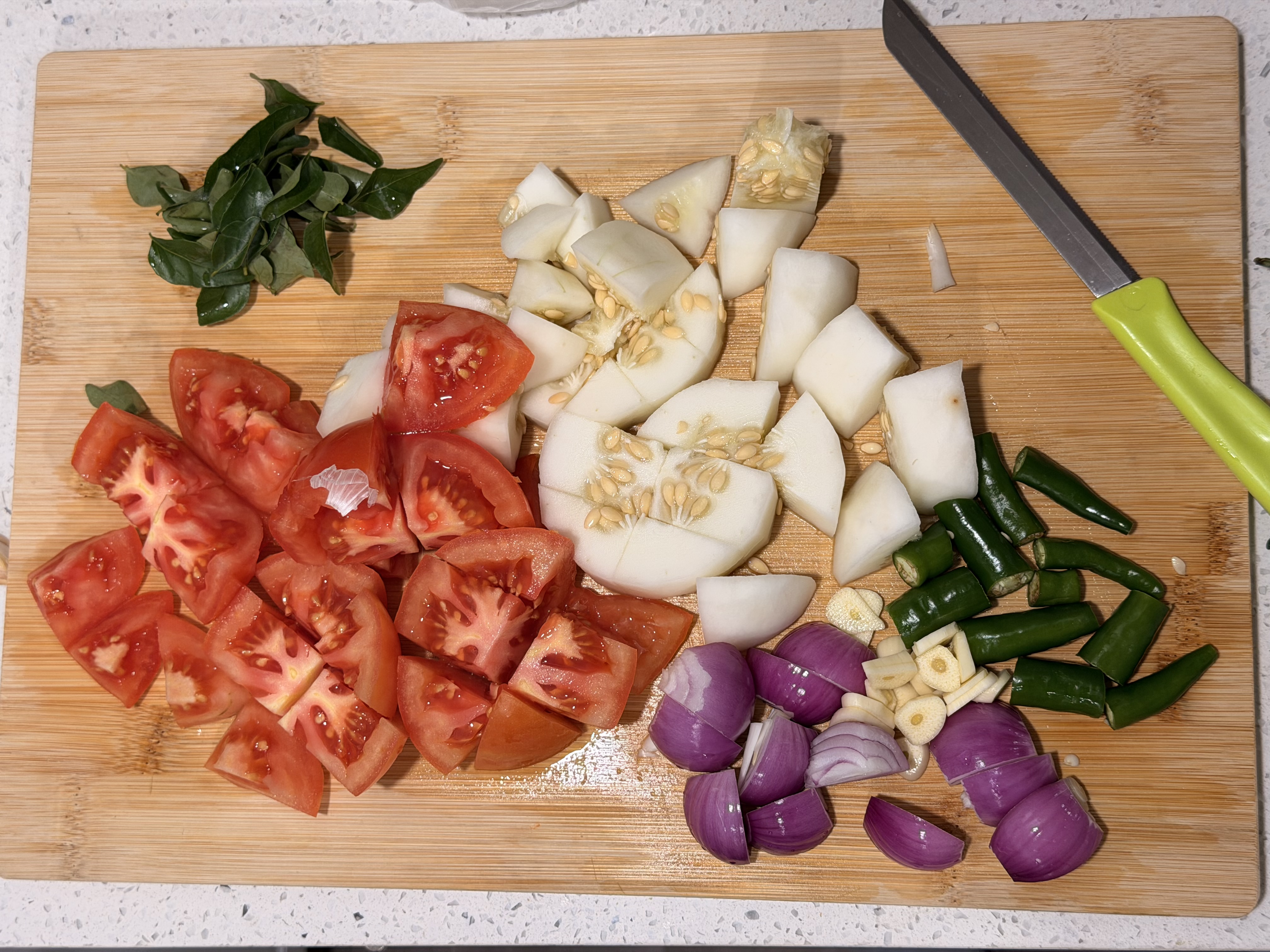Fresh ingredients laid out